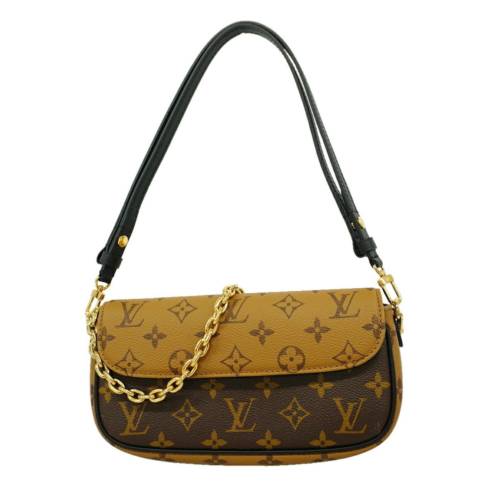 Louis Vuitton Monogram Reverse Wallet-on-Chain Ivy Handbag M26587 Brown 2-way...
